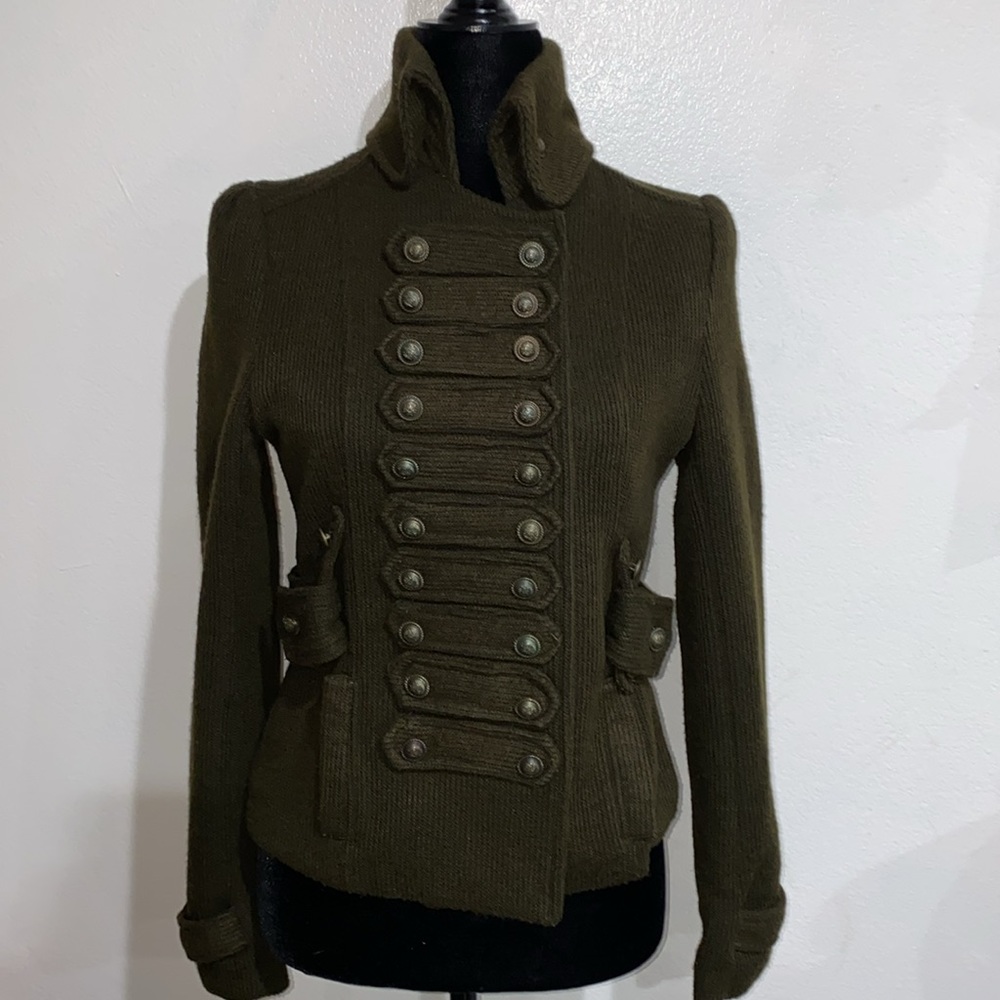 Y2K Aryn K. Green Military Button Jacket S